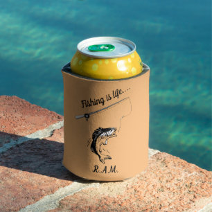 Personalised Fishing Is Life Fish Rod and Reel Can Cooler