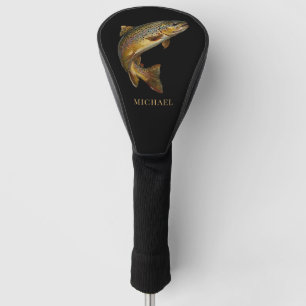 Personalised Fishing Lover – Trout Fishing Design Golf Head Cover