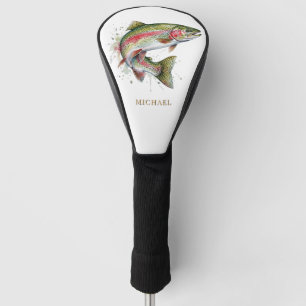 Personalised Fishing Lover – Trout Fishing Design Golf Head Cover