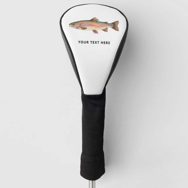 Personalised Fishing Lover  – Trout Fishing Design Golf Head Cover (Front)