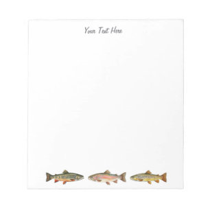 Personalised Fishing Lover – Trout Fishing Design Notepad