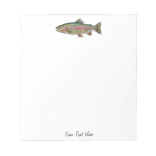 Personalised Fishing Lover – Trout Fishing Design Notepad