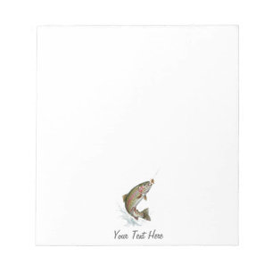 Personalised Fishing Lover – Trout Fishing Design Notepad