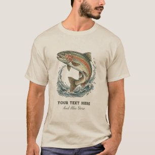 Personalised Fishing Lover – Trout Fishing Design T-Shirt