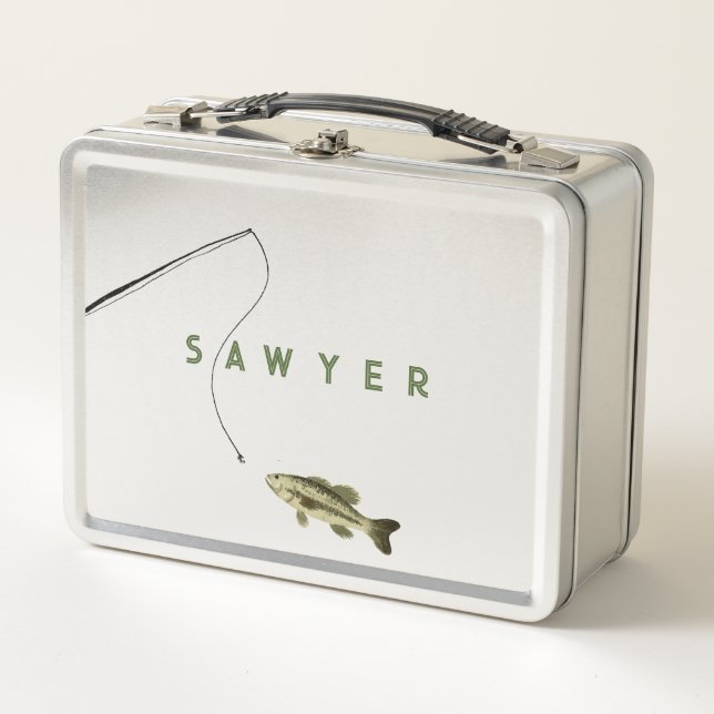 Personalised Fishing Metal Lunch Box (Front)