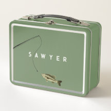 Personalised Fishing Metal Lunchbox