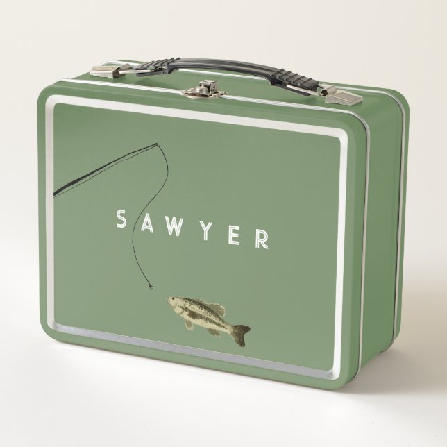 Personalised Fishing Metal Lunchbox (Front)
