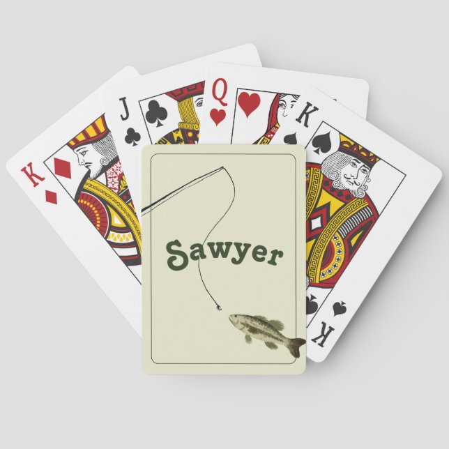 Personalised Fishing Playing Cards (Back)