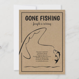 Personalised Fishing Retirement Party Invitation