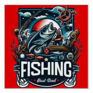 Personalised fishinG t shirt Poster
