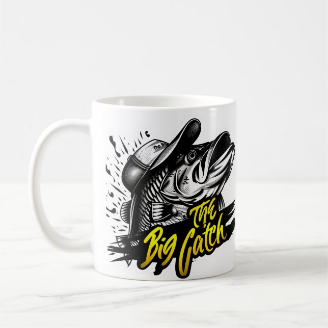 Personalised Fishing "The Big Catch"  Coffee Mug (Left)