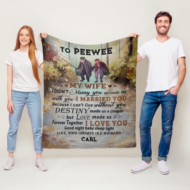Personalised Fishing To My Wife Blanket From Husba (In Situ)
