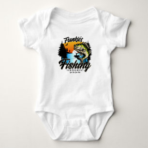 Personalised Fishing Tournament Fish Angler Trout  Baby Bodysuit