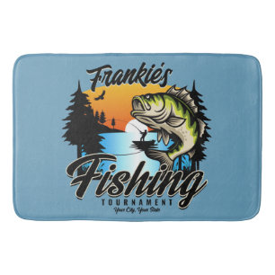 Personalised Fishing Tournament Fish Angler Trout  Bath Mat