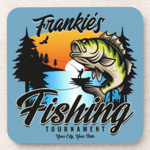 Personalised Fishing Tournament Fish Angler Trout Coaster