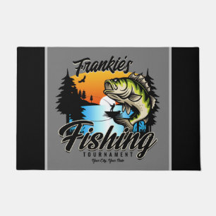 Personalised Fishing Tournament Fish Angler Trout Doormat