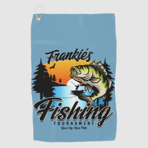 Personalised Fishing Tournament Fish Angler Trout  Golf Towel