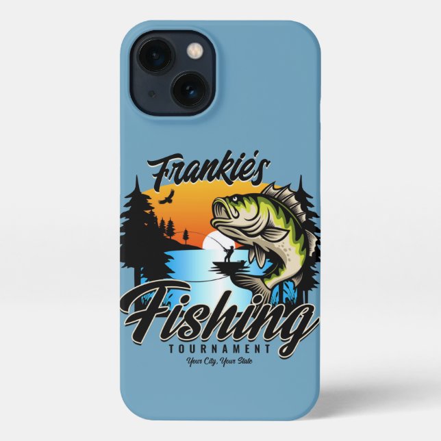 Personalised Fishing Tournament Fish Angler Trout  iPhone Case (Back)