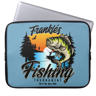 Personalised Fishing Tournament Fish Angler Trout  Laptop Sleeve