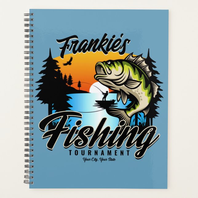 Personalised Fishing Tournament Fish Angler Trout  Planner (Front)