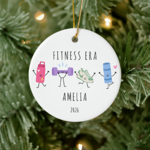 Personalised Fitness Era Christmas Ornament