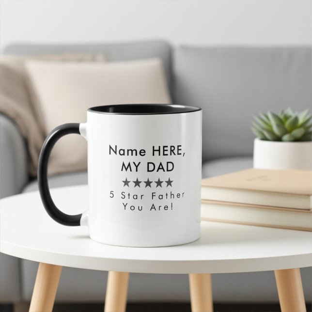 Personalised Five Star Rating Coffee Mug (Creator Uploaded)