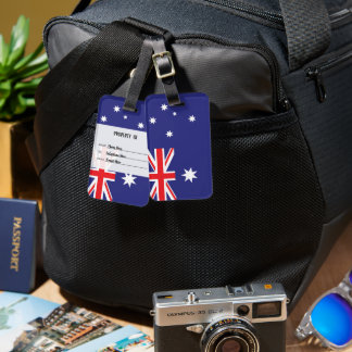 Personalised Flag Of Australia Luggage Tag