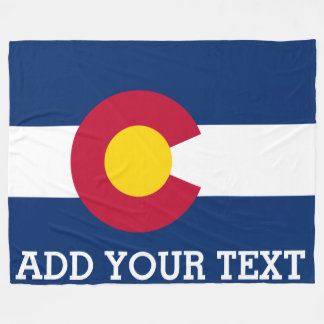 Personalised Flag of Colorado Fleece Blanket