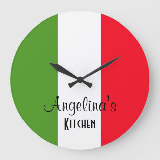 Personalised Flag Of Italy Round Wall Clock