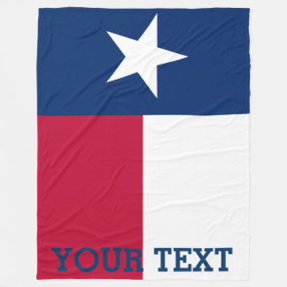 Personalised Flag of Texas Fleece Blanket