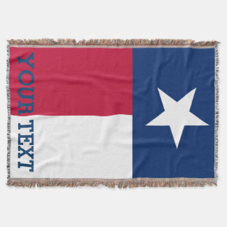 Personalised Flag of Texas Throw Blanket