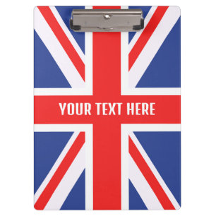 Personalised flag of United Kingdom Clipboard