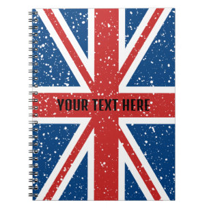 Personalised flag of United Kingdom Notebook