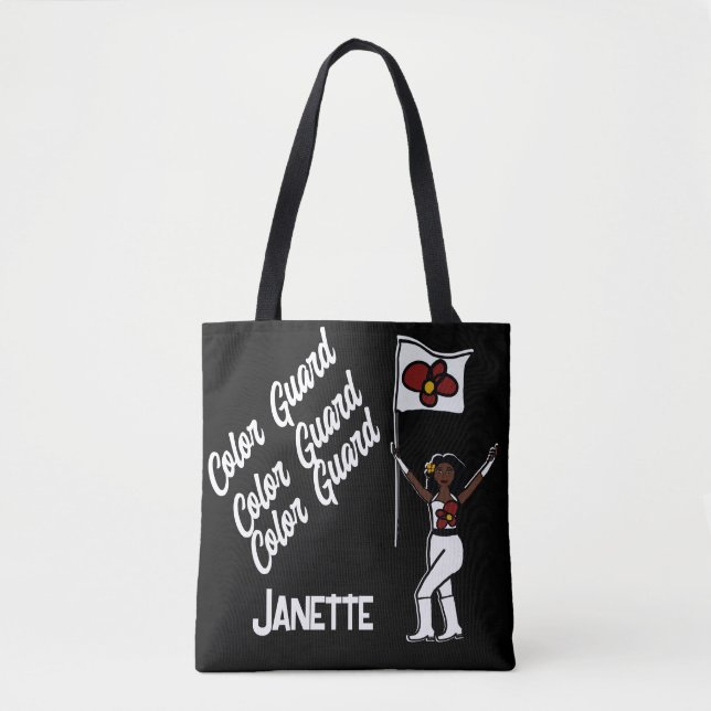 Personalised Flag Tote ( Red  Flower) B Bag (Front)