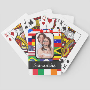 Personalised flags of the world playing cards