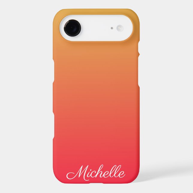 Personalised flame red and yellow ombre (Back)