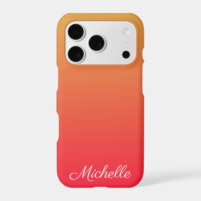 Personalised flame red and yellow ombre (Back)