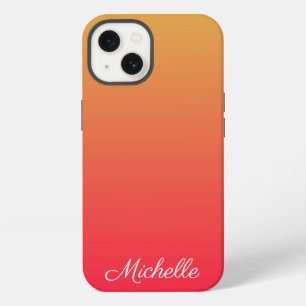 Personalised flame red and yellow ombre Case-Mate iPhone 13 Case