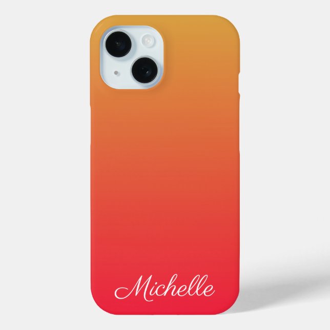 Personalised flame red and yellow ombre Case-Mate iPhone case (Back)