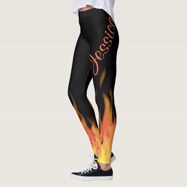 Personalised Flames Leggings (Left)