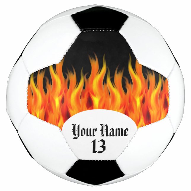 Personalised Flaming Football (Front)