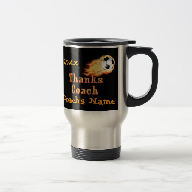 Personalised Flaming Mug Soccer Coach Gift Ideas (Right)