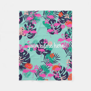 Personalised Flamingo Blanket