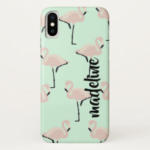 Personalised Flamingo iPhone X Case