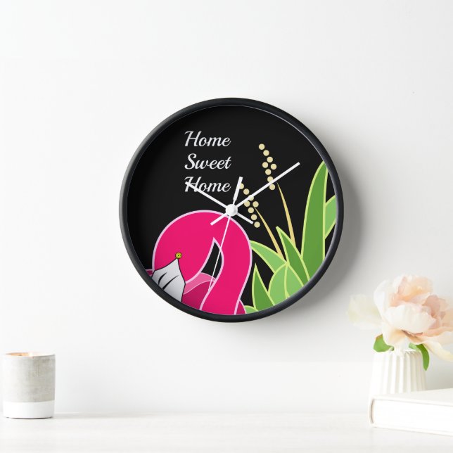 Personalised Flamingo  Clock (Home)