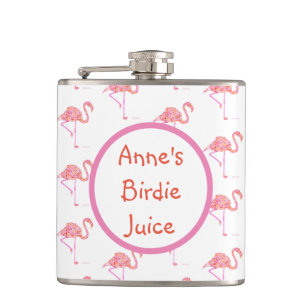 Personalised Flamingo Golf Flask
