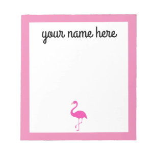 Personalised Flamingo Notepad