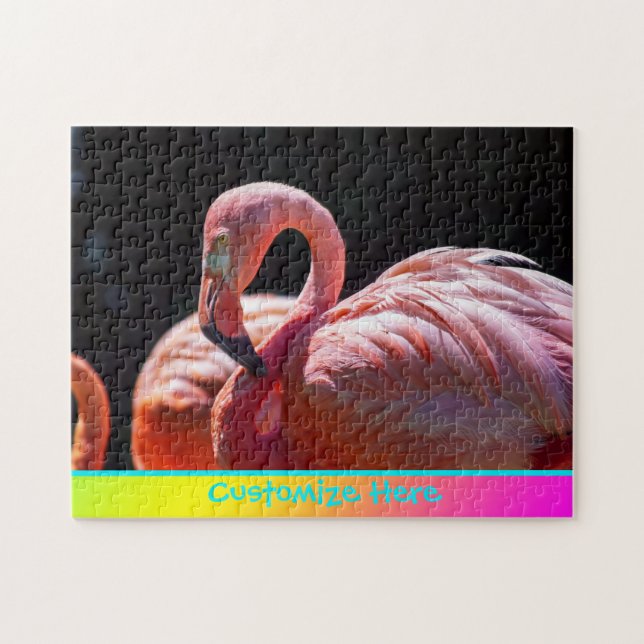 Personalised Flamingo Puzzle (Horizontal)