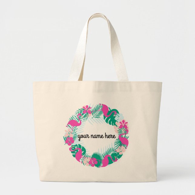 Personalised Flamingo Tote Bag (Front)