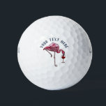 Personalised Flamingo Wine Drinker Novelty Golf Balls<br><div class="desc">Cute personalised flamingo gag golf ball. Add your name or message by clicking on the "Personalise" button above</div>